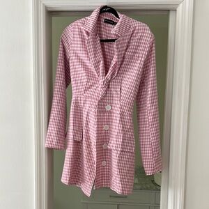 Pink Gingham Women's Jacket
